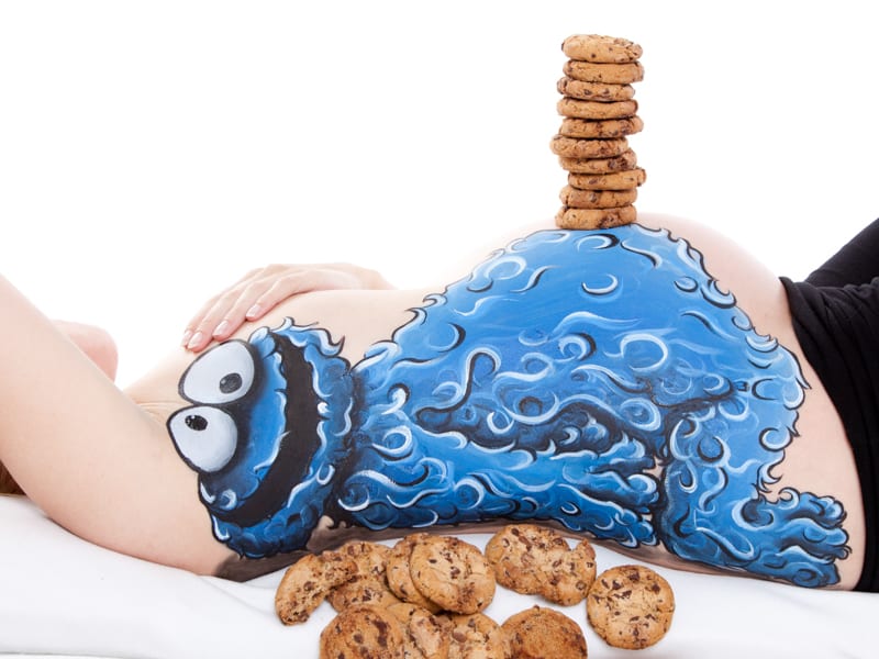 Bellypaint cookiemonster